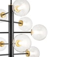 thumbnail image 6 of AC11768VB Artcraft Lighting Aurelia - 12 Light Chandelier-25.5 Inches Tall and 33.5 Inches Wide-Black/Brushed Brass Finish, 6 of 9