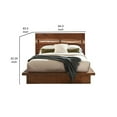 thumbnail image 5 of Benjara Zeko California King Platform Plinth Bed, Natural Edge, Walnut Brown Wood, 5 of 5