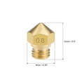 thumbnail image 2 of 0.8mm 3D Printer Nozzle Head M7 Thread Replacement for MK10 1.75mm Extruder Print Brass 5pcs, 2 of 3