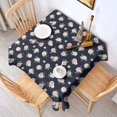 thumbnail image 2 of Pioneer Flower Floral Print Pattern Square Tablecloth, Waterproof Wipeable Spillproof Washable Table Cover for Home Kitchen Party Decor, 52"x52", 2 of 6