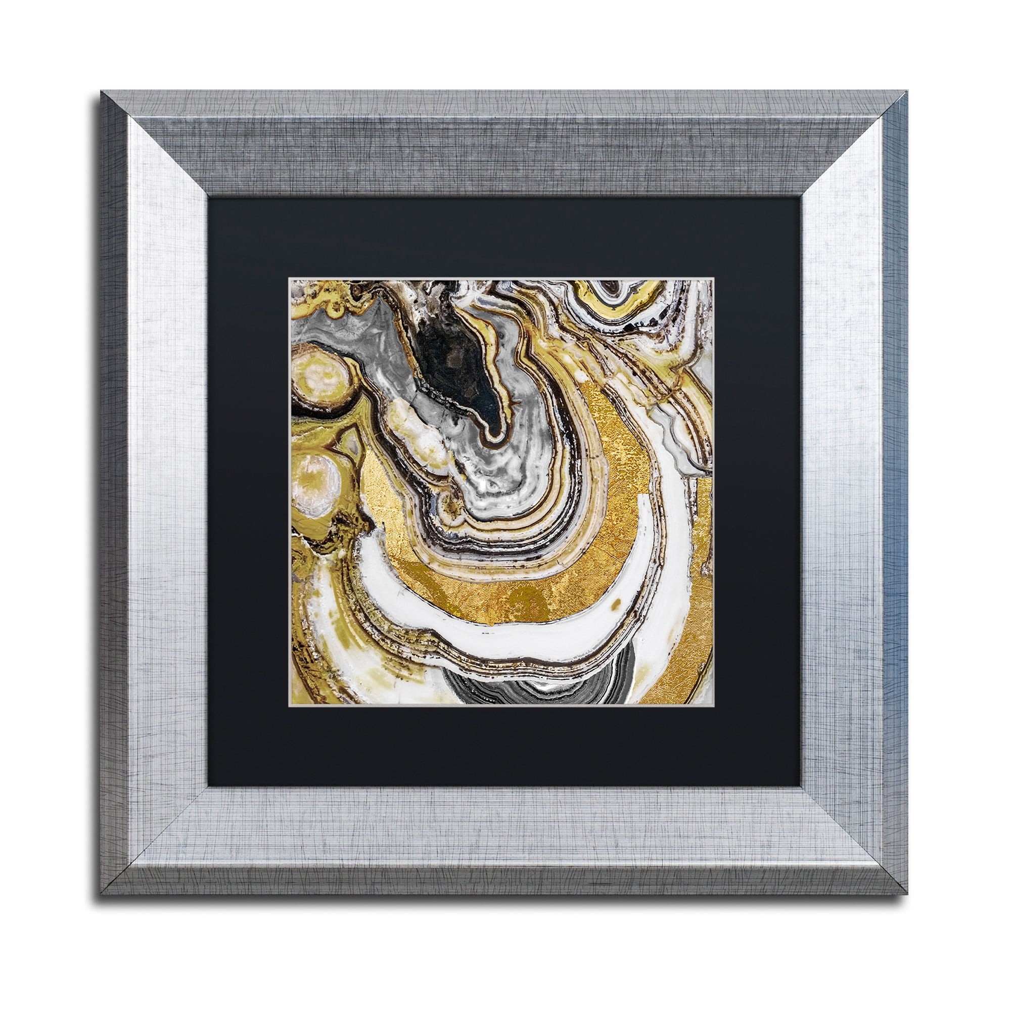 Trademark Fine Art "Stone Prose" Canvas Art by Color Bakery, Black Matte, Silver Frame