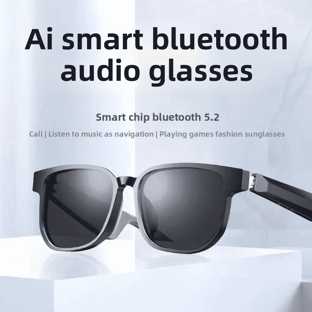 2025 New Smart Glasses for Men ,Clear Bluetooth Sunglasses for Women with Polarized Lenses Anti-Blue Light, 144+ Languages Real-Time Translation,Built-in Microphone,Speaker (Color-V4)