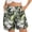 Green, variant on Women's High Waisted Board Shorts Loose Comfy Hawaii Print Bermuda Shorts with Drawstring (Yellow M)