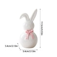 thumbnail image 3 of Easter Decorations Ceramic Easter Bunny Decor Rabbit Figurine Spring Table Centerpieces Lively Cute Bunny for Home Spring Party Decorations Beige 4.5 In, 3 of 8