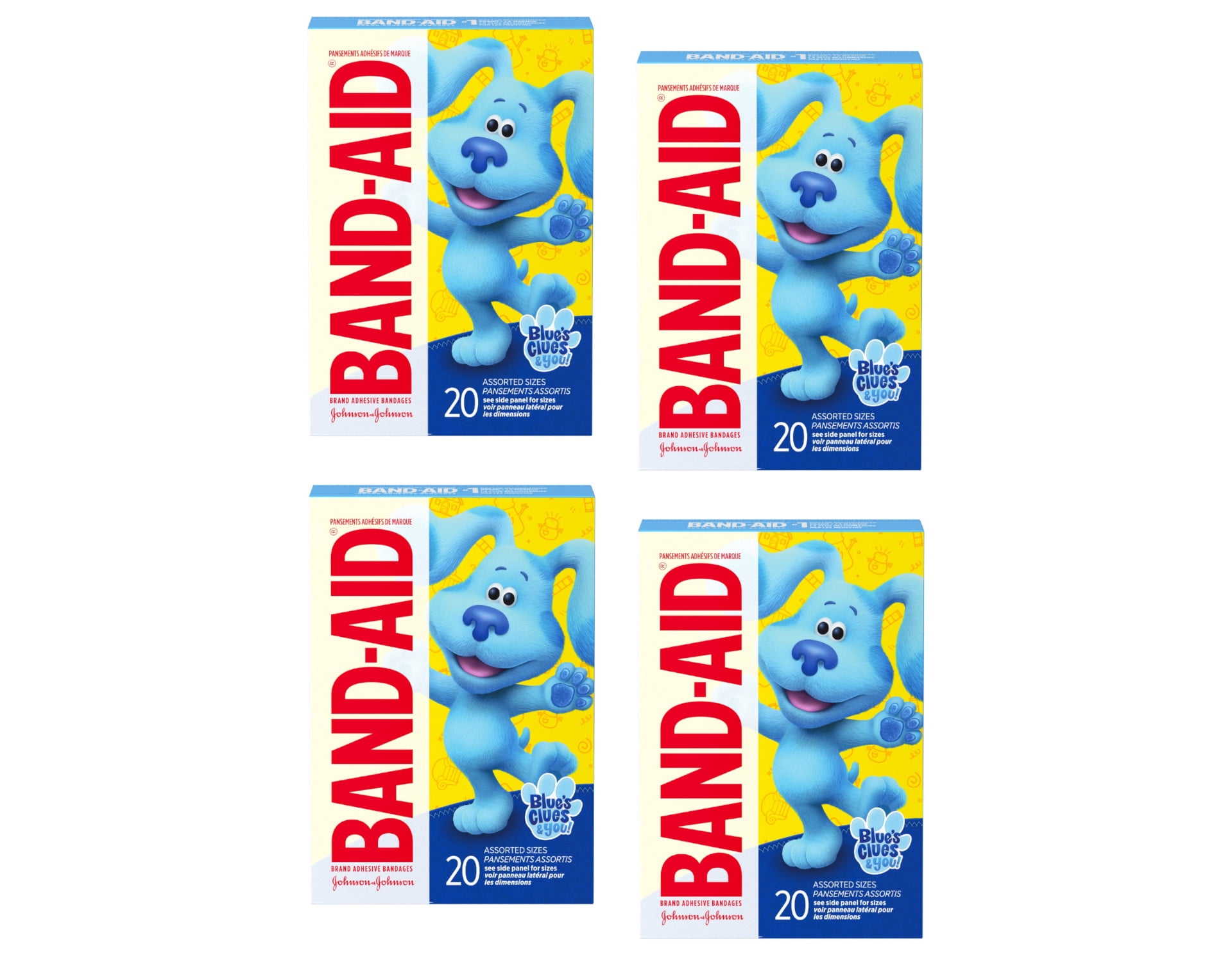 Band-Aid Brand Bandages, Nickelodeon Blue's Clues & You, 20 ct (Pack of 4)