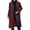 Red brown, variant on Fall Winter Women Solid Color Long Sleeve Double Breasted Casual Lapel Long Trench Coat