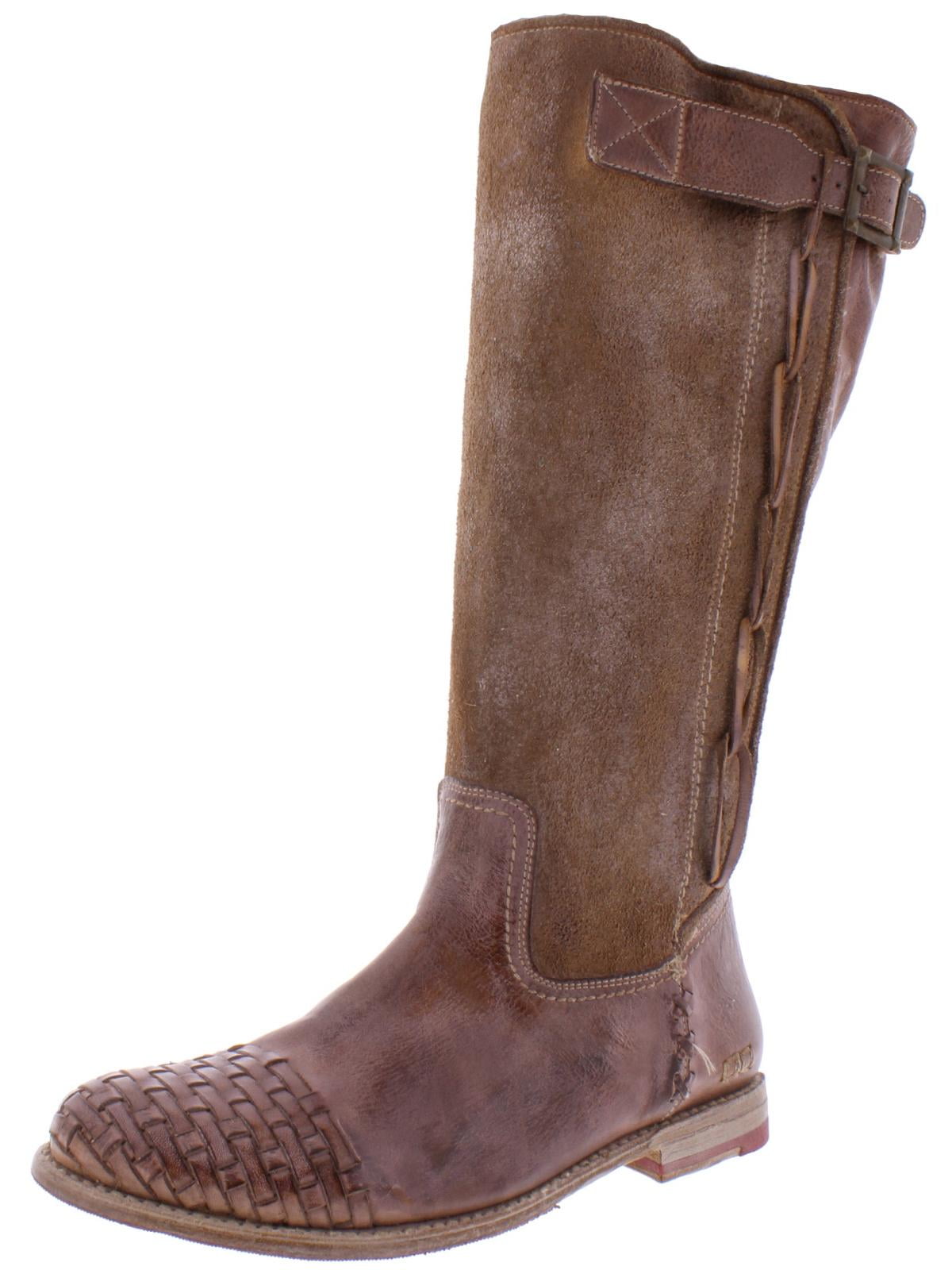 distressed leather riding boots