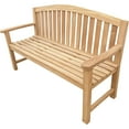 thumbnail image 3 of Teak Wood San Jose Outdoor Patio Bench, 5 Foot, 3 of 5