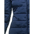 thumbnail image 6 of Ma Croix Womens Winter Lightweight Poly Down Puffer Hooded Parka Coat, 6 of 9