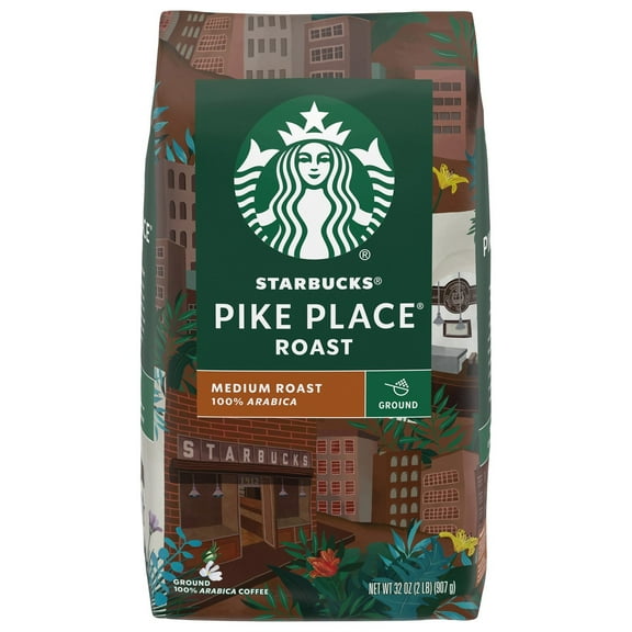 Starbucks Pike Place Roast, Ground Coffee, 32 Ounce