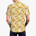thumbnail image 3 of Balery Rabbit Hunger Printed Men’s Short Sleeve Polo Shirt, Midweight Men's Shirt,Golf Polo shirts -Small, 3 of 8