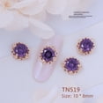 thumbnail image 4 of Joyas para uñas de circonita redonda retro, joyas de diamantes para uñas, pegatinas para uñas DIY, circonita retro única, 4 of 5
