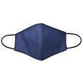 thumbnail image 5 of AeraVida Reusable Blue Black Gray Cotton Fabric Washable Fashionable Masks Set of 3, 5 of 8