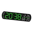 thumbnail image 2 of Reloj despertador digital con LED, versátil, regalo de cumpleaños, práctico reloj digital de escritorio para decoración de dormitorio y sala Verde, 2 of 8