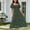Army Green, variant on EGNMCR Holiday Dresses for Women Women's Summer Casual Neck Pleated Short Sleeve Solid Color Dress