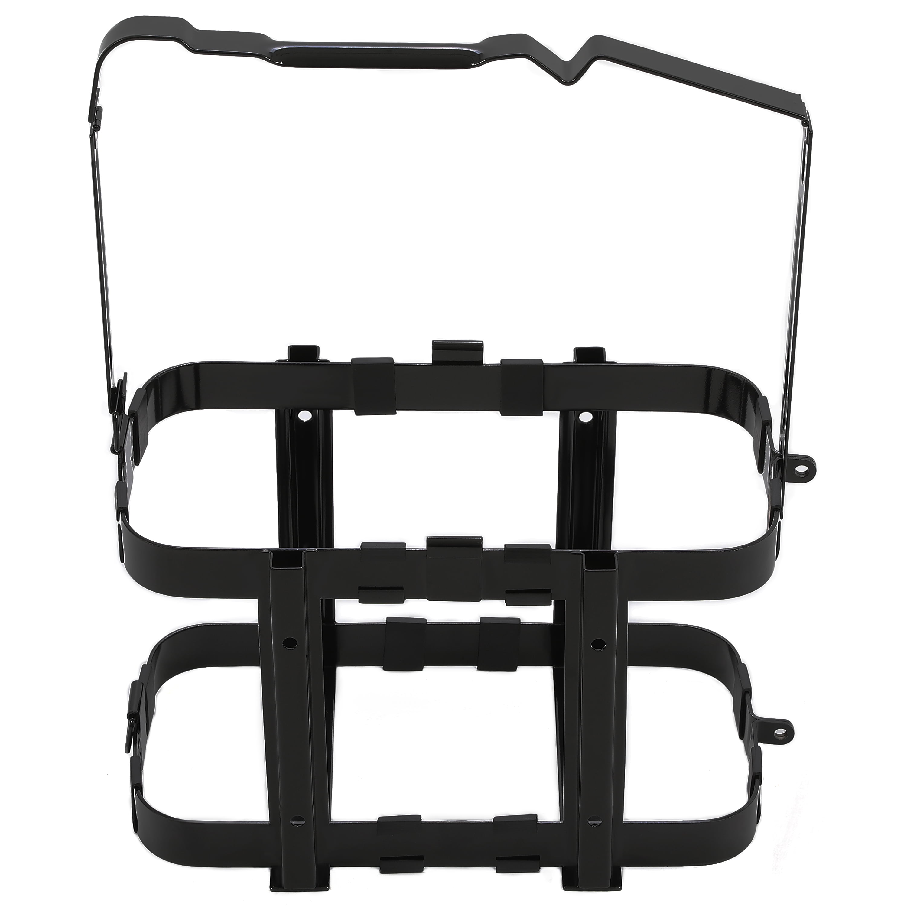 KOJEM Gas Can Holder for 5 Gallon Steel Jerry , Can Fuel Tank Petrol Diesel Storage Can Holder,  Black Electrophoresis - Securely Transport Your Fuel with Ease