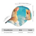 thumbnail image 2 of Salouo Cloud Cute Hamster Print Unisex Sports Hat, Adjustable Golf Dad Hat Outdoor Cap Mountain Dad Hat Adjustable Fit Baseball Cap for Men and Women, 2 of 6
