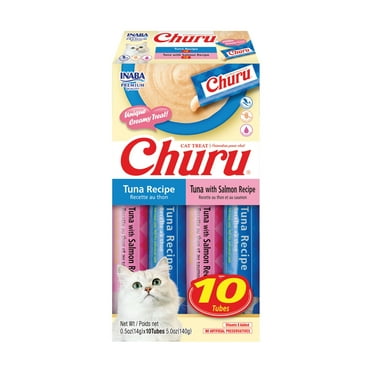 Inaba Churu Creamy, Lickable Wet Cat Treats, 0.5 oz, 10 Tubes, Tuna Variety