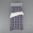thumbnail image 1 of Ambesonne African Bedding Set 3 Pcs, Vertical Art Borders, Twin XL, Cadet Blue White, 1 of 3