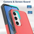 thumbnail image 4 of TJS for Samsung Galaxy A35 5G / A55 5G Phone Case, with Tempered Glass Screen Protector, Heavy Duty Rugged Shockproof Full Body Protection Cover for Galaxy A35 5G / Galaxy A55 (Red), 4 of 6
