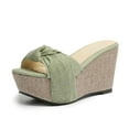 thumbnail image 2 of GERsome Women's Wedge Sandals Platform Espadrille Slip On Casual Summer Slides, 2 of 7