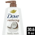 Dove Restoring Liquid Body Wash with Pump Coconut & Cocoa Butter, 30.6