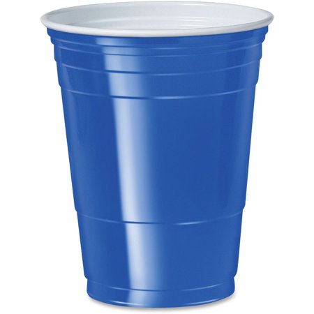 Solo Cup 16 oz. Plastic Cold Party Cups - 16 fl oz - 50 / Pack - Blue - Polystyrene, Plastic - Party, Cold Drink | Bundle of 2 Packs