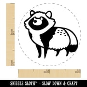 Alert Tanuki Japanese Raccoon Dog Rubber Stamp for Scrapbooking Crafting Stamping - Mini 1/2 Inch