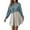 Blue, variant on Enjoytime Dresses for Women Patchwork Round Neck Long Sleeve Short Dress Fashion Loose Casual Fall Dresses Green XL