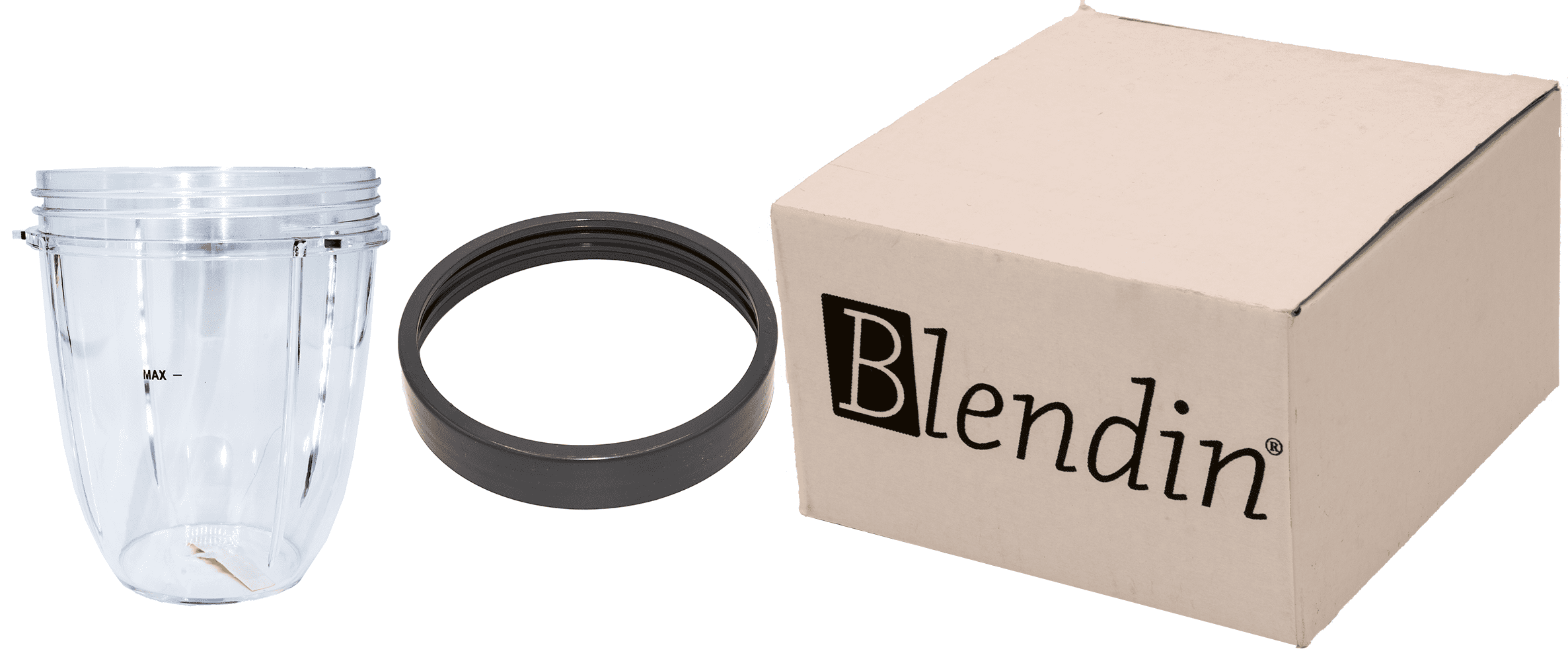 Blendin 2 Pack 18 Oz Short Cup & Lip Rings, Compatible with