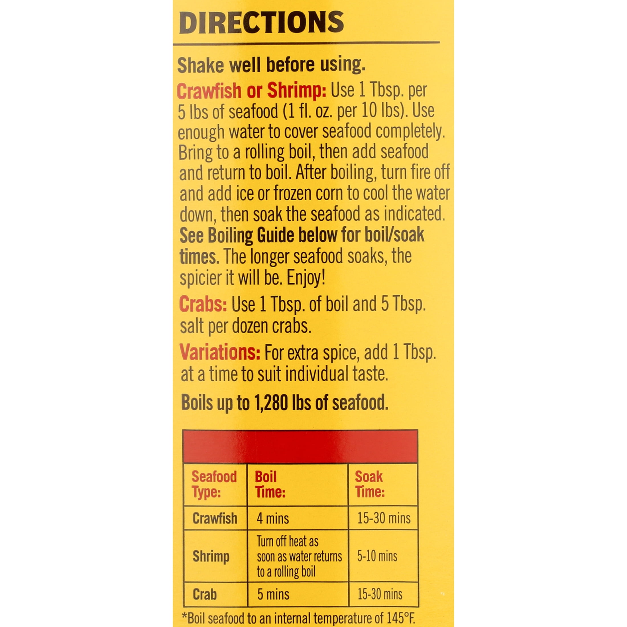Louisiana Fish Fry Products Concentrated Crawfish Shrimp & Crab Boil 1 gal