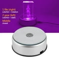 thumbnail image 5 of 7 Color LED Light Rotating Crystal Display Base Stand Holder with AC US Adapter Silver, 5 of 9