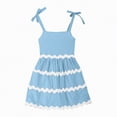 thumbnail image 5 of NIEWTR Robe Douce Sans Manches pour Fillettes, Imprimé Fruits, Robe d'Été pour Vacances (Bleu Ciel, 9-10 Ans), 5 of 5