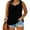 Black, variant on BRGZLK Women's Plus Size Tank Tops Fashion Solid Color V-Neck Sleeveless Top Loose Casual Summer Camisole Army Green XXXXXL