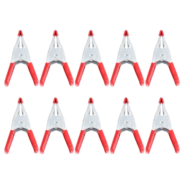 EeaseCA 10pcs Carbon Steel Spring Clamps Strong Alligator Clips Multifunction Tent Clamp Holder for Outdoor (2inch)