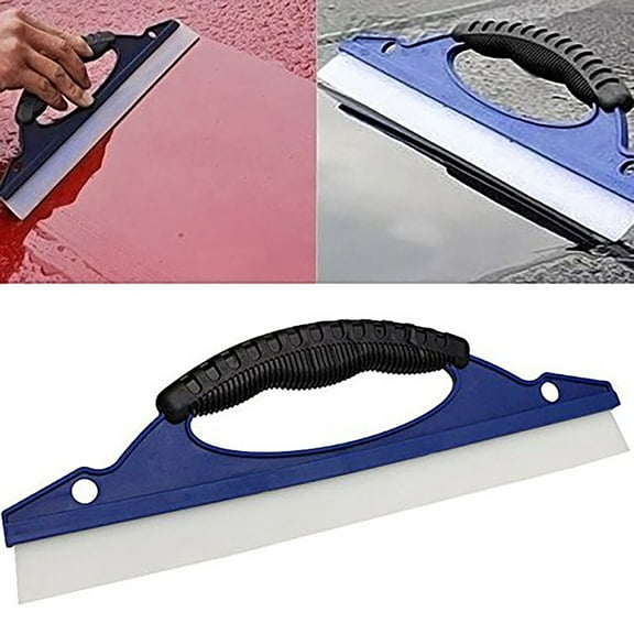 Squeegee Car Dryer Car Water Scraper Tool, Silicone Wiper Board Car Windshield Squeegee with Handle, Shower Squeegee Wiper Blade for Auto Window Glasses Doors Mirrors Tile Walls, 1 Pcs, 12.6x3.74"