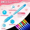 Valentines Day Cards for Kids School, 28 Pack Invisible Ink Pens with
