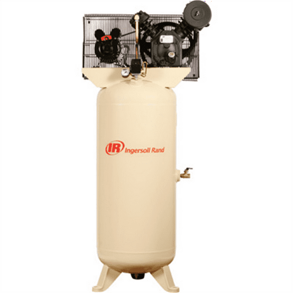 Ingersoll Rand 7.5 HP, 230 volts, 3 phase, 80 gallon vertical air compressor
