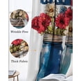 thumbnail image 3 of Independence Day Kitchen Curtains Red Blue Flag Patriotic Bottle Flower Cafe Short Curtains for Bathroom Blackout Window Curtain Small Window Treatment Drapes for Bedroom Living Room 52"x45"x2, 3 of 9