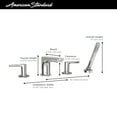 thumbnail image 3 of American Standard T105901.GN0 Studio S Deck Mounted Roman Tub Filler - Brushed Cool, 3 of 7