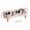 Pink#12, variant on Stainless Steel Double Pet Bowl with Raised Wood Stand, Elevated Dog and Cat Feeder for Neck Protection, Spill-Proof Tray and Non-Slip Base, Rust-Resistant Food and Water Bowls, 1PC