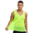 thumbnail image 3 of YONGHS Débardeur en Résille pour Hommes Débardeur Sans Manches Sport Vert Fluorescent L, 3 of 7