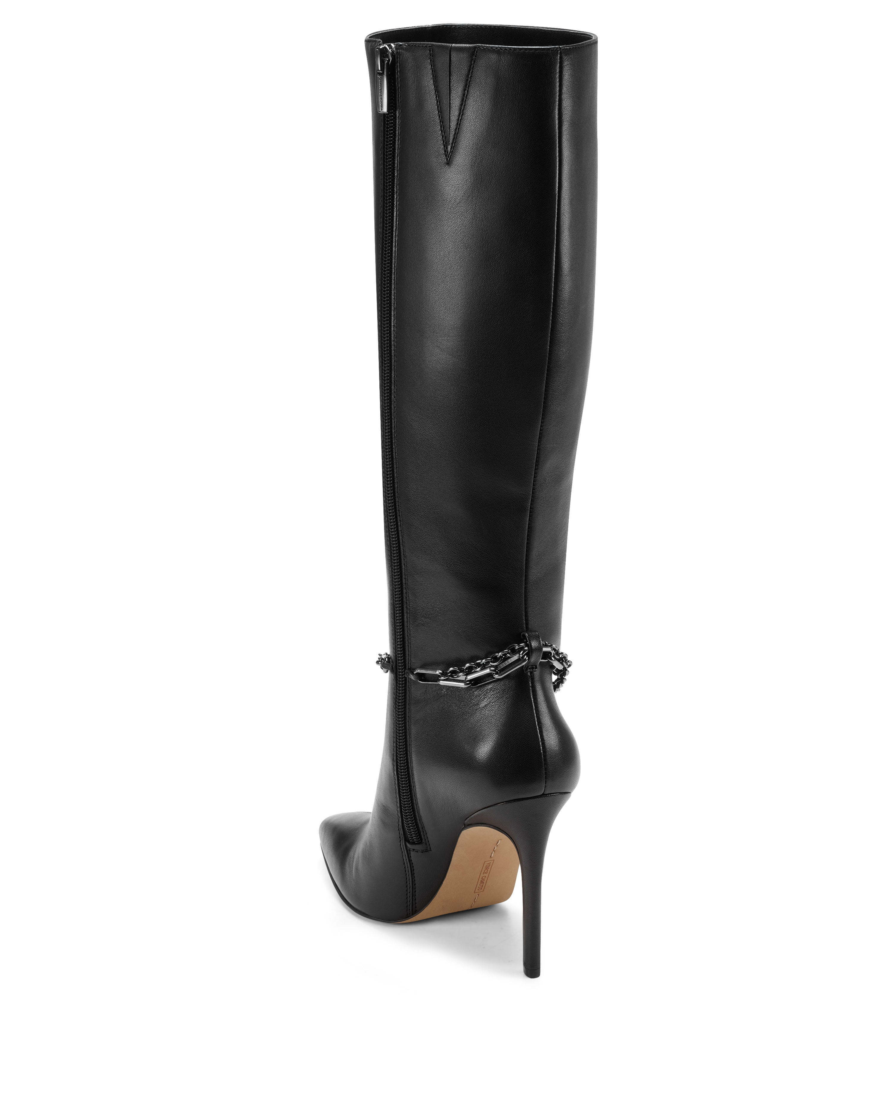 Vince Camuto Felinda Black Leather Knee 