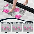 thumbnail image 4 of 1pc Gray Pink Floral Bathroom Rug Bathroom Decor and Accessories- Durable,Anti Slip,And Quick Drying,Suitable For Indoor/outdoor Use - Perfect For Bathrooms,Bedrooms,Kitchens, 4 of 9