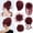 Burgundy, variant on Women 5Pcs Messy Updo Hairpiece Set Tousled Bun Ponytail Scrunchies with Elastic Band Long Hair Extensions 6A