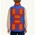 thumbnail image 6 of WMTBSRSW Kids Heated Vest No Battery Pack Boys Warm Sleeveless 9 Heating Zones Heated Jackets USB Charging Heated Waistcoat Winter Outwear L Large, 6 of 7