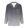 thumbnail image 6 of Men Pajamas Sets 2 Piece Long Sleeve Shirts and Pants Pajama Outfits with Pocket Lightweight Gradient Printed Sleepwear Loungewear Set, 6 of 6
