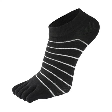 

Fsqjgq Seamless Socks Women Women s Fashion Striped Breathable Five-Toe Sock Sports Socks Low Home Socks 8 Year Old Girl Gift Ideas Polyester Black
