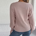 thumbnail image 4 of Puntoco-suéter informal a la moda para mujer, suéter de manga larga con cuello en V para mantener el calor, liquidación de Navidad Puntoco Puntoco-670, 4 of 7