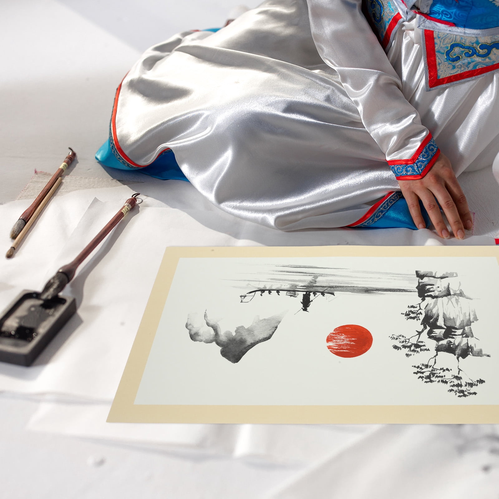 Raw Rice Cardboard Thicken Rectangle Paper Caligraphy Sheets Sumi Xuan for Calligraphy Watercolor Painting 20